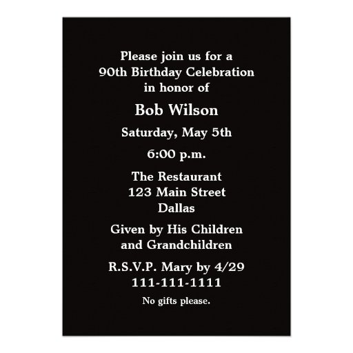 90th Birthday Party Invitation -- Colorful Candles