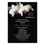90th Birthday Party Invitation -- Orchids