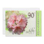 90th Birthday Party Invitation - Rhododendron