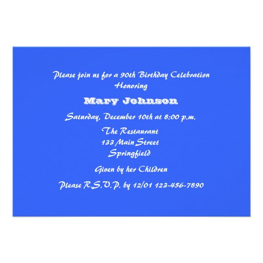 90th Birthday Party Invitation -- Sunflower