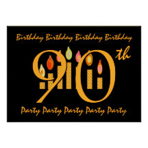 90th Birthday Party Invitation Template