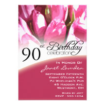 90th Birthday Party Invitations