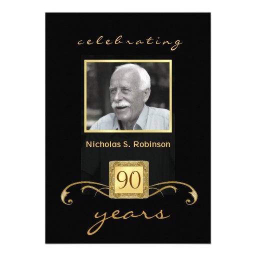 90th Birthday Party Invitations - Add your photo