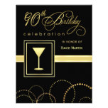 90th Birthday Party Invitations - with Monogram