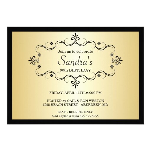 90th Birthday Party Invitations with Photo