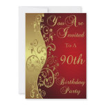 90th Birthday Party Personalized Invitation