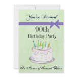 90th Birthday Party Personalized Invitation