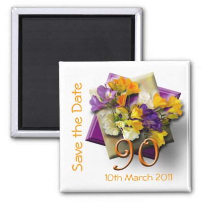 90th birthday party Save the Date Magnet