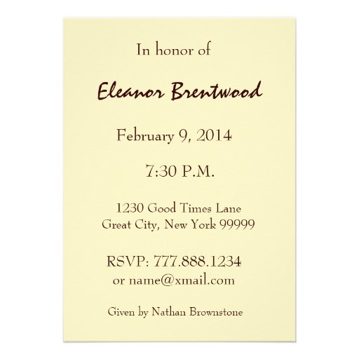 90th Birthday Party Sophisticated Gold Rose Personalized Announcements