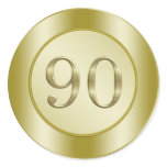90th Birthday Party Stickers