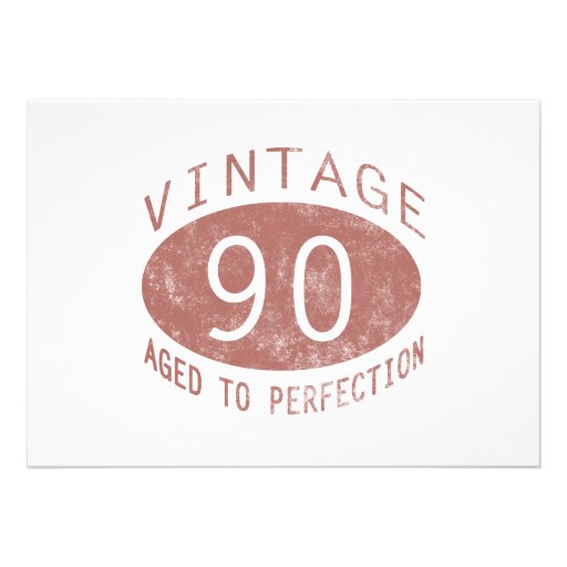 90th Birthday Vintage Humor Custom Invitation (front side)