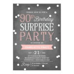 90th Confetti Surprise Party Invitation | Birthday