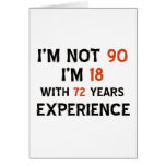 90th cool birthday designs card