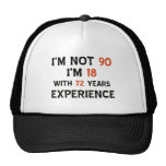 90th cool birthday designs mesh hat