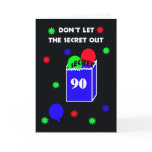 90th Surprise Birthday Party Invitation -- Secret Card