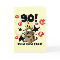 90th Time Flies Birthday Greeting Cards