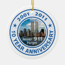911 10 Year Anniversary Christmas Ornaments