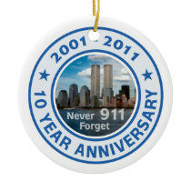 911 10 Year Anniversary Christmas Ornaments