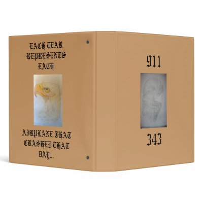 911- 343  EACH TEAR REPRESE... 3 RING BINDERS by roy902