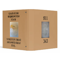 911- 343  EACH TEAR REPRESE... 3 RING BINDERS