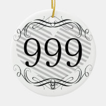 911 Area Code Christmas Tree Ornament