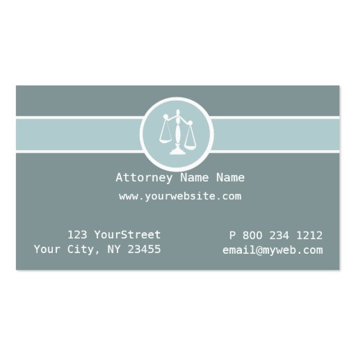 911 Business Attorney Legal Scale Of Justice Business Card (back side)