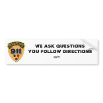 911 DISPATCHER / OPERATOR BUMPER STICKER