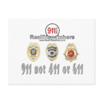 911 not 411 or 611 Dispatcher Postcard by RealSlogans 911 not 411 or 611 Dispatcher Postcard