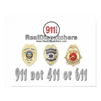 911 not 411 or 611 Dispatcher Poster posters