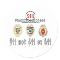 911 not 411 or 611 Dispatcher Stickers by RealSlogans 911 not 411 or 611 Dispatcher Stickers