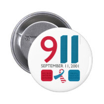 911 September 11 Memorial - Never Forget buttons