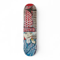 911 WAS FIXED RED CUSTOM SKATEBOARD