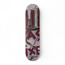 911 WAS FIXED WHITE SKATEBOARD