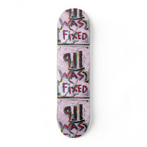 911 WAS FIXED WHITE SKATE BOARD DECKS