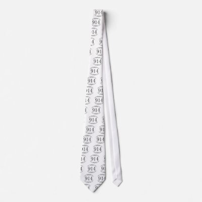 914 Area Code Custom Tie by