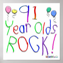 91 Year Olds Rock ! Poster