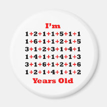 91 Years old Blk Red Fridge Magnets