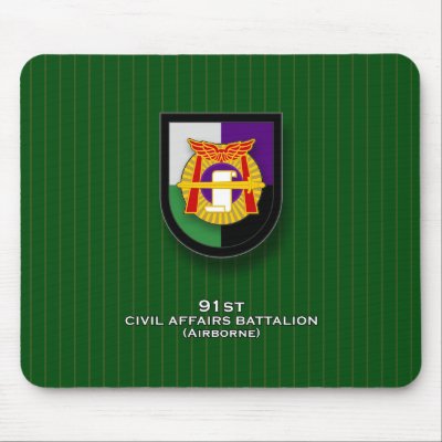 91st Civil Affairs Battalion - Airborne flash Mousepad by a2zgraphicsworks