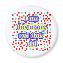 92 Red Dots Old Fridge Magnets