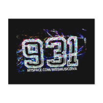 931 AREA CODE Postcard by missmusic 931 AREA CODE Postcard