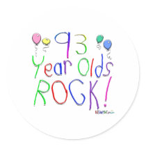 93 Year Olds Rock! Sticker