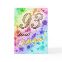 93rd Birthday party Invitation Greeting Cards