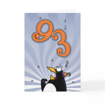 93rd Birthday - Penguin Surprise Card