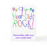 94 Year Olds Rock ! Cards