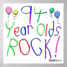 94 Year Olds Rock ! Poster