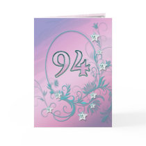 94th Birthday card with diamond stars
