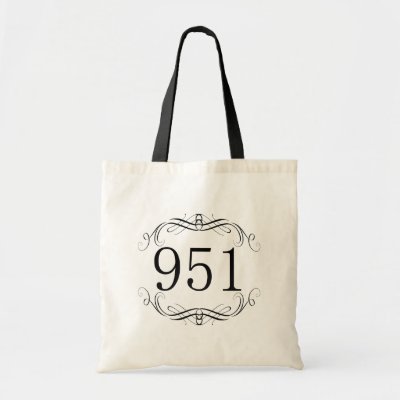 951 Area Code Bags by areacodes