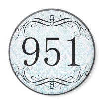 951 Area Code Refrigerator Magnet