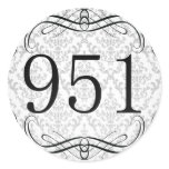 951 Area Code Round Sticker