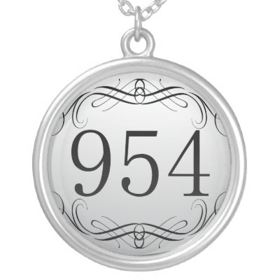 954 Area Code Necklace by